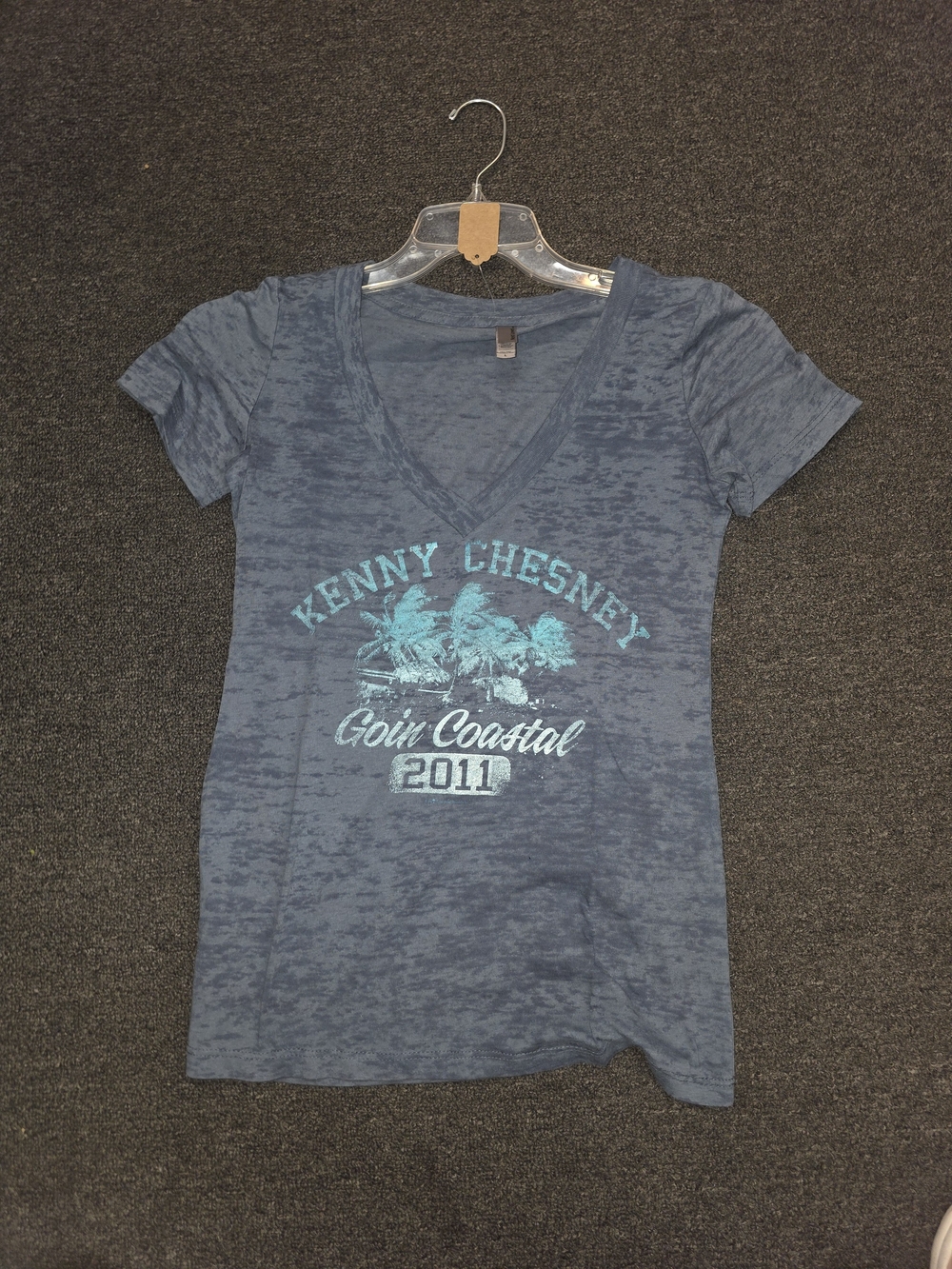 Women's Kenny Chesney Blue 'Goin' Coastal 2011' V-Neck Tee